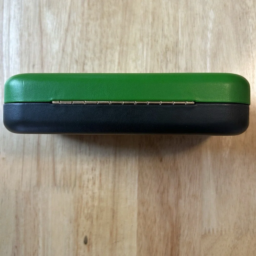 Kate Spade Glasses Case Green Black Hard Clamshell Sunglasses Eyeglass Eyewear